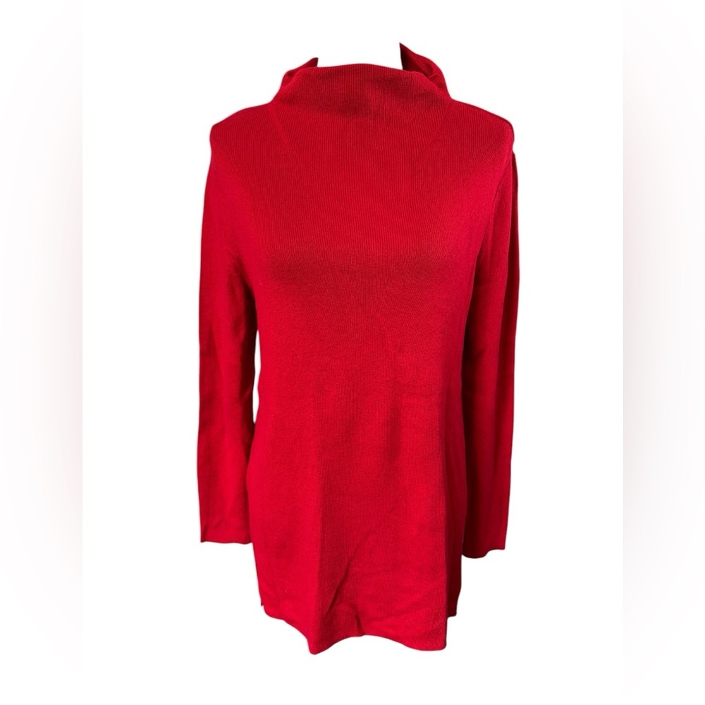 NWT j.Jill silk/wool/blend tunic cowlneck sweater size M